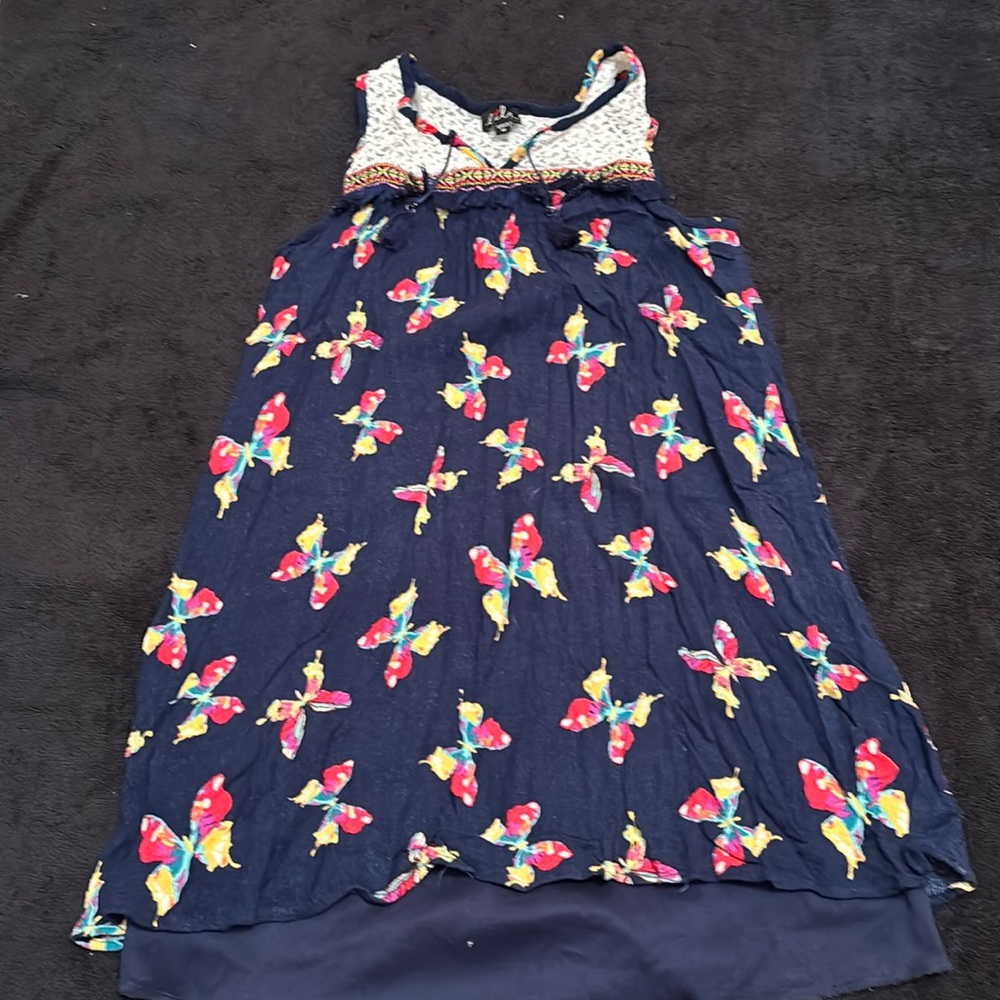 Lilt navy butterfly dress